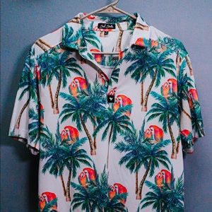Island Hopper Print Short Sleeve Polo - Small
